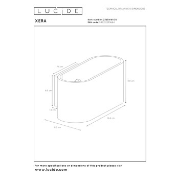 Lucide XERA - nástěnné svítidlo - G9 - Černá 23254/01/30, LUCIDE, TRENDY svítidla