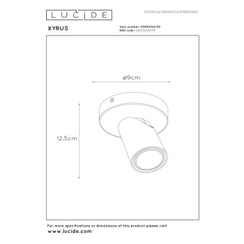 Lucide 23954/06/30 XYRUS bodové svítidlo GU10 - 5W - černé, LUCIDE, TRENDY svítidla
