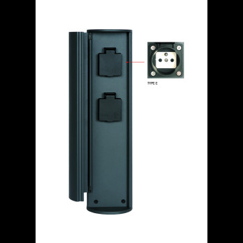 POWERPOINT Box se Zásuvkami Antracit