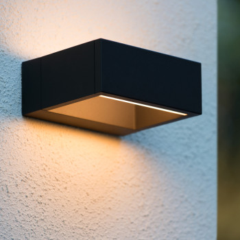 Lucide GOA - nástěnné svítidlo venkovní - LED - 1x6W 3000K - IP54 - Černá 28857/06/30, LUCIDE, TRENDY svítidla