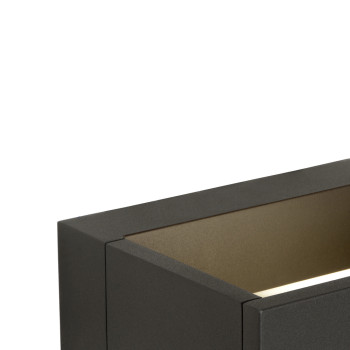 Lucide GOA - nástěnné svítidlo venkovní - LED - 1x6W 3000K - IP54 - Černá 28857/06/30, LUCIDE, TRENDY svítidla