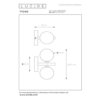 Lucide 45274/02/30 TYCHO 2xG9 28W černá, LUCIDE, TRENDY svítidla