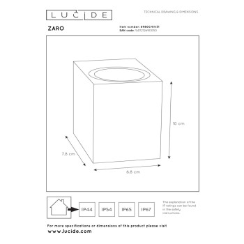 Lucide ZARO stropní bodové svítidlo koupelnové bílá, LUCIDE, TRENDY svítidla