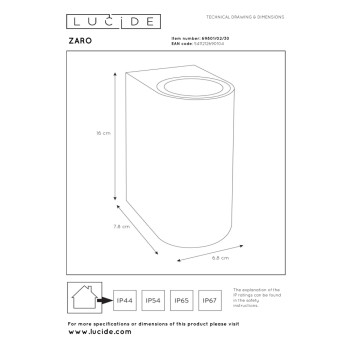 Lucide ZARO stropní bodové svítidlo koupelnové kulaté 2xGU10 černá, LUCIDE, TRENDY svítidla