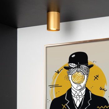 copy of TUBE Spot kulaté GU10 D9.6 H12.5cm matná zlatá/mosaz, LUCIDE, TRENDY svítidla