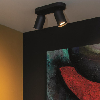 Lucide PUNCH stropní bodové svítidlo - 2xGU10 - černá, LUCIDE, TRENDY svítidla