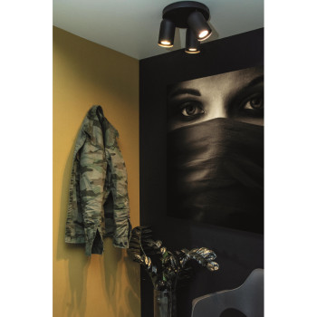 Lucide PUNCH stropní bodové svítidlo - Ø 21 cm - 3xGU10 - černá, LUCIDE, TRENDY svítidla