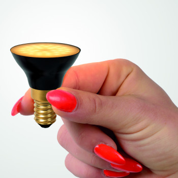 Lucide G45 LED žárovka stmívatelná Ø 4,3 cm E14 1x5W 2700K - černá, LUCIDE, TRENDY svítidla