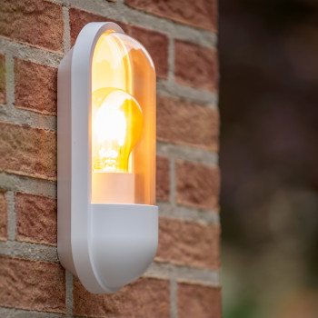 Lucide CAPSULE venkovní nástěnné svítidlo 1xE27 IP65 bílá, LUCIDE, TRENDY svítidla