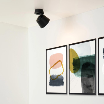 Lucide TRIGONO bodové stropní svítidlo - Ø 10,5 cm - 1xGU10 - černá, LUCIDE, TRENDY svítidla