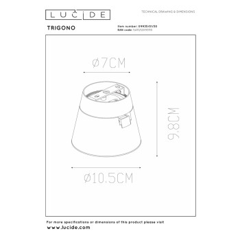 Lucide TRIGONO bodové stropní svítidlo - Ø 10,5 cm - 1xGU10 - černá, LUCIDE, TRENDY svítidla
