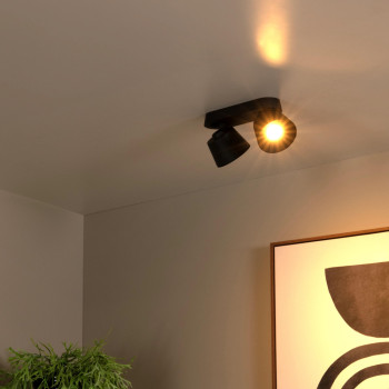 Lucide TRIGONO stropní bodové svítidlo - 2xGU10 - černé, LUCIDE, TRENDY svítidla