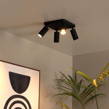 Lucide CLUBS stopní bodové svítidlo 4xGU10 černá, LUCIDE, TRENDY svítidla