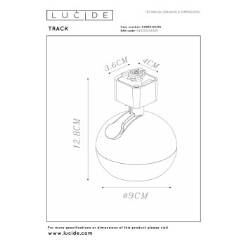 Lucide TRACK FAVORI bodové svítidlo 1xGU10 černá, LUCIDE, TRENDY svítidla