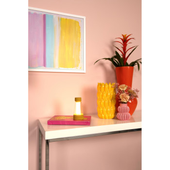 Lucide LORALI - Nabíjecí Stolní lampa Vnitřní/Venkovní - Baterie - Ø 7,7 cm - - stmívatelné - IP44 - Okrově žlutá, LUCIDE, TRENDY svítidla