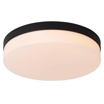 Lucide BISKIT - stropní svítidlo Koupelna - Ø 34,5 cm - LED - 1x24W 2700K - IP44 - Senzor pohybu & Den/Noc - Če