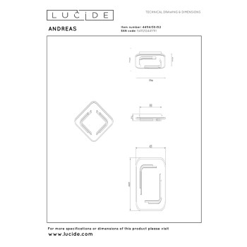 Lucide ANDREAS - stropní svítidlo - LED - 1x30W 2700K - zlatá / Mosaz, LUCIDE, TRENDY svítidla