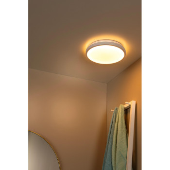 Lucide DASHER – stropní svítidlo do Koupelny – Ø 34,8 cm – LED – 1x18W 2700K – IP44 – se senzorem – Bílé, LUCIDE, TRENDY svítidla