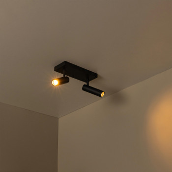 Lucide GRADO - Stropní bodové svítidlo - 2xGU10 (MR11) - Černé, LUCIDE, TRENDY svítidla