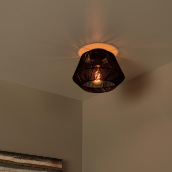 Lucide JESSICA - stropní svítidlo - Ø 30 cm - 1xE27 - Černá, LUCIDE, TRENDY svítidla