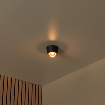 Lucide RIGON - stropní svítidlo - Ø 9 cm - LED - 1x6W 3000K - Černá, LUCIDE, TRENDY svítidla