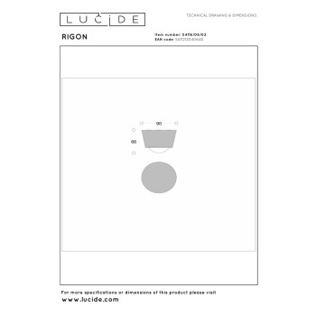 Lucide RIGON - stropní svítidlo - Ø 9 cm - LED - 1x7W 3000K - zlatá / mosazná, LUCIDE, TRENDY svítidla