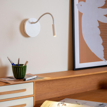 Lucide JOLIJN - Dobíjecí noční lampa / Nástěnné svítidlo - USB dobíjení - Ø 11 cm - LED - 1x2W 3000K - bílá, LUCIDE, TRENDY svítidla