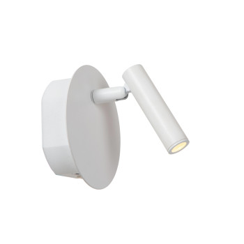 Lucide JOLIJN - Dobíjecí noční lampa / Nástěnné svítidlo - USB nabíjení - Ø 10,2 cm - LED - 1x2W 3000K - bílá