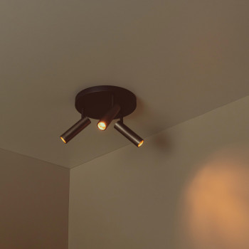 Lucide GRADO - stropní bodové svítidlo - Ø 25 cm - 3xGU10 - šedá, LUCIDE, TRENDY svítidla