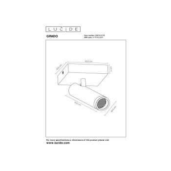 Lucide GRADO - stropní bodové svítidlo - 1xGU10 (MR11) - šedá, LUCIDE, TRENDY svítidla