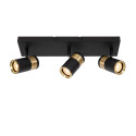 Lucide GORIK - stropní bodové svítidlo - 3xGU10 - černé