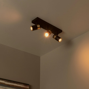 Lucide GORIK - stropní bodové svítidlo - 3xGU10 - černé, LUCIDE, TRENDY svítidla