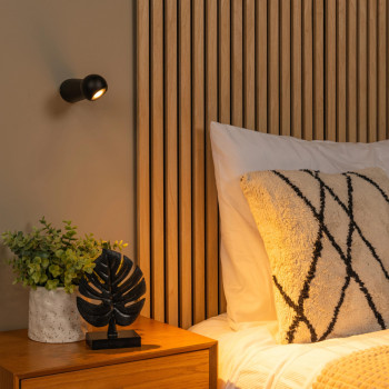 Lucide IPSOS - nástěnné koupelnové svítidlo - LED - 1x6W 2700K - IP54 - černé, LUCIDE, TRENDY svítidla