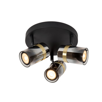 Lucide UPTON - stropní bodové svítidlo - 3xGU10 - šedá