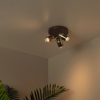 Lucide UPTON - stropní bodové svítidlo - 3xGU10 - šedá, LUCIDE, TRENDY svítidla