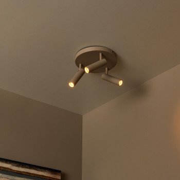 Lucide GRADO - stropní bodové svítidlo - Ø 25 cm - 3xGU10 - krémové, LUCIDE, TRENDY svítidla