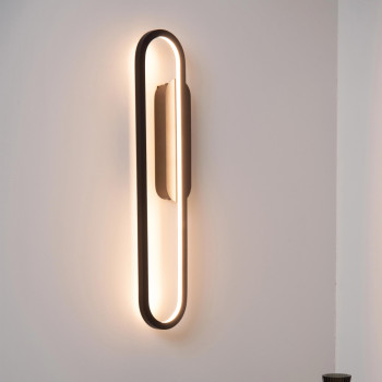 Lucide THELMA - nástěnné svítidlo - LED stmívatelné - 1x24W 2700K - černé, LUCIDE, TRENDY svítidla