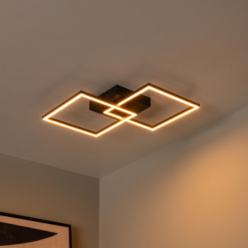 Lucide ARIANNE - stropní svítidlo - LED - 1x23W 2700K/4000K - černé, LUCIDE, TRENDY svítidla