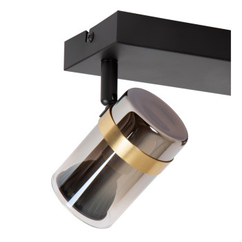 Lucide UPTON - stropní bodové svítidlo - 2xGU10 - černá / kouřově šedá, LUCIDE, TRENDY svítidla