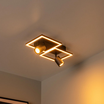 Lucide ARIANNE - stropní svítidlo - LED - 2xGU10 - černé, LUCIDE, TRENDY svítidla