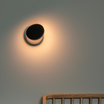 Lucide UFOR - nástěnné svítidlo - Ø 12 cm - LED stmívatelné - 1800K/3000K - černé, LUCIDE, TRENDY svítidla