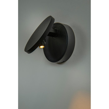 Lucide UFOR - nástěnné svítidlo - Ø 12 cm - LED stmívatelné - 1800K/3000K - černé, LUCIDE, TRENDY svítidla