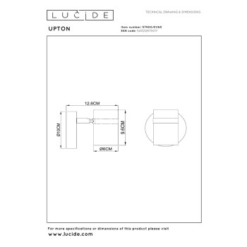 Lucide UPTON - stropní bodové svítidlo - 1xGU10 - šedá, LUCIDE, TRENDY svítidla
