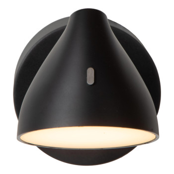 Lucide MILNE - nástěnné svítidlo - LED stmívatelné - 1x8W 2700K - černé, LUCIDE, TRENDY svítidla