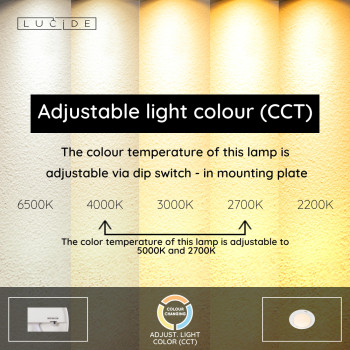 Lucide SKETES - nástěnné svítidlo - Ø 35,2 cm - LED stmívatelné - CCT - 1x18W 2700K/5000K - průhledná, LUCIDE, TRENDY svítidla